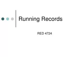 Running Records