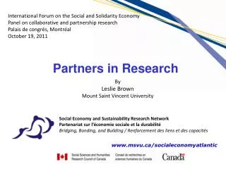 Social Economy and Sustainability Research Network