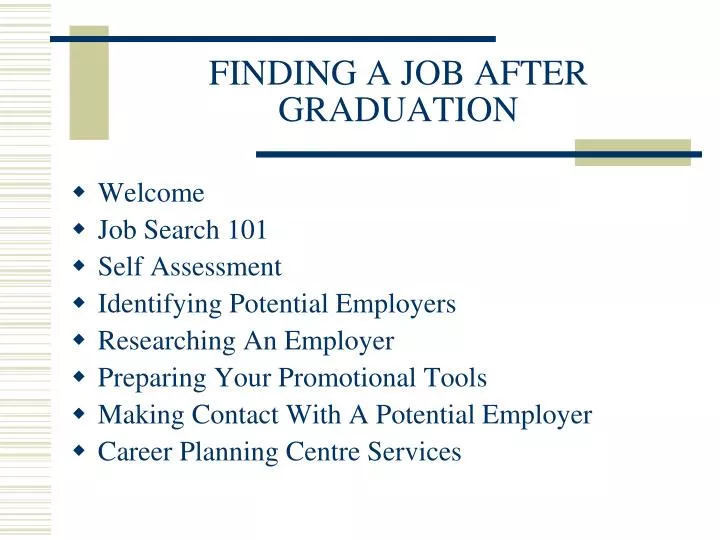 finding a job after graduation