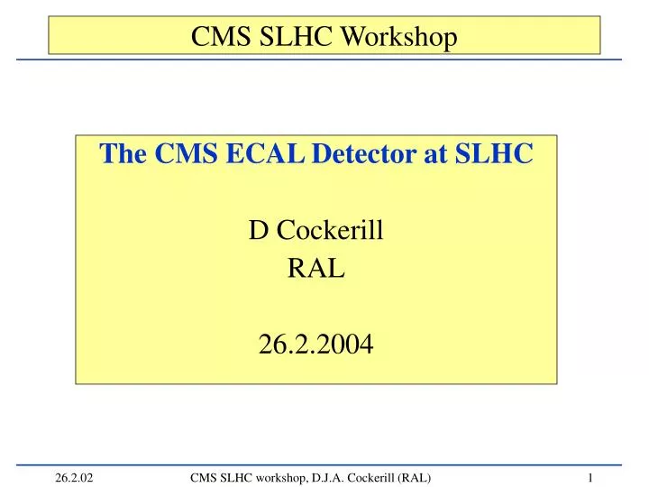 cms slhc workshop
