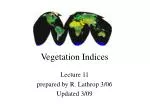 Vegetation Indices - slide 1