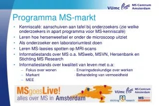 programma ms markt