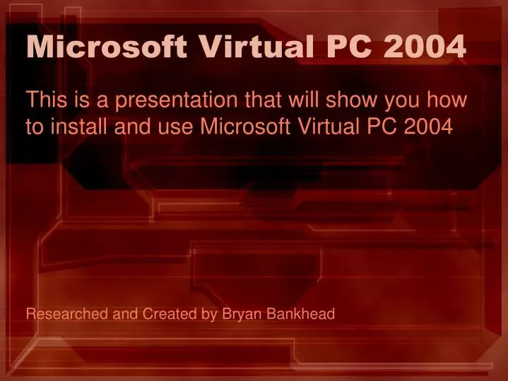 microsoft virtual pc 2004