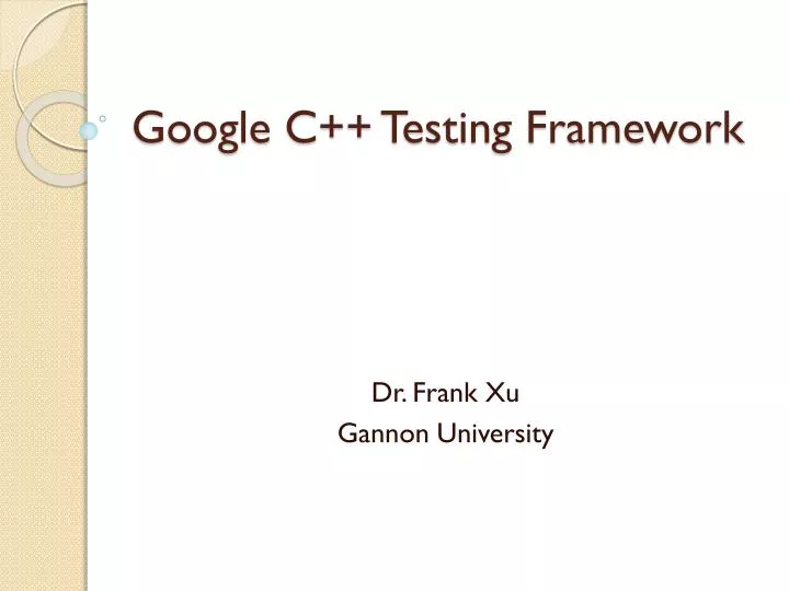 google c testing framework