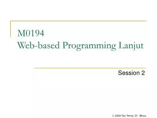 M0194 Web-based Programming Lanjut
