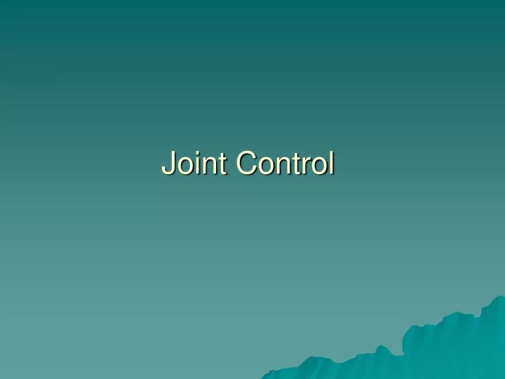 joint control