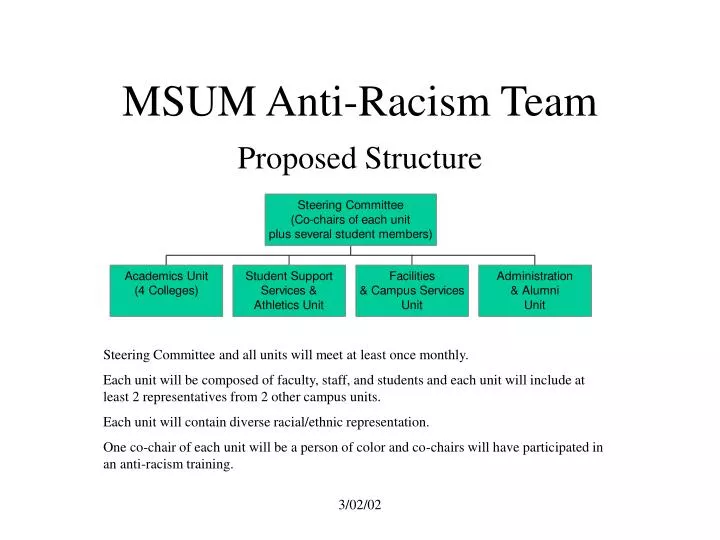 msum anti racism team proposed structure