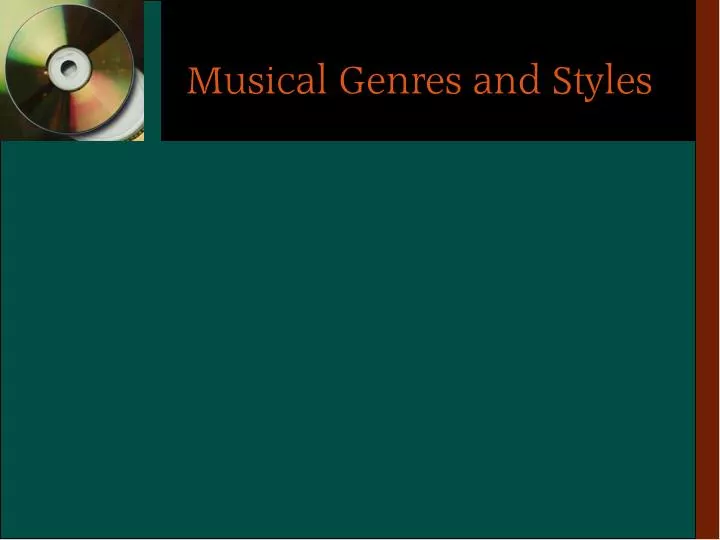 musical genres and styles