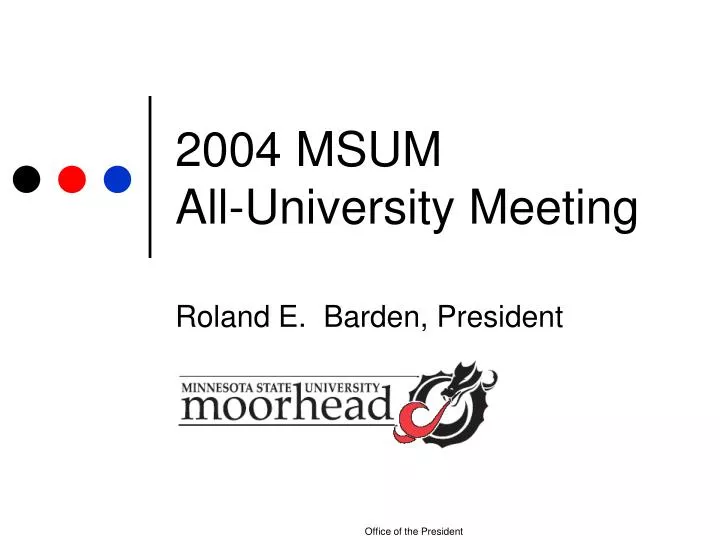 2004 msum all university meeting