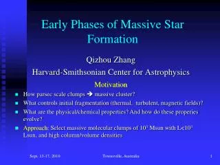 early phases of massive star formation