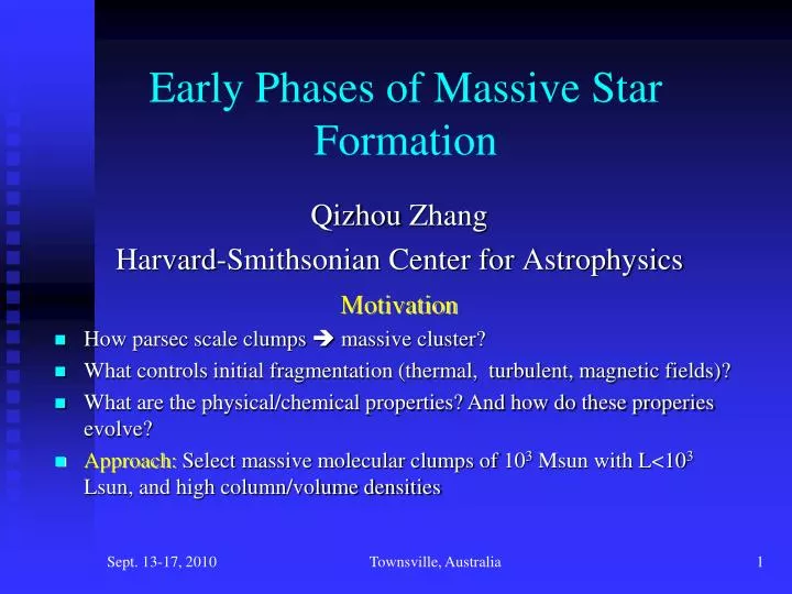 early phases of massive star formation