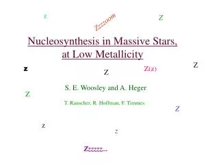 Nucleosynthesis in Massive Stars, at Low Metallicity