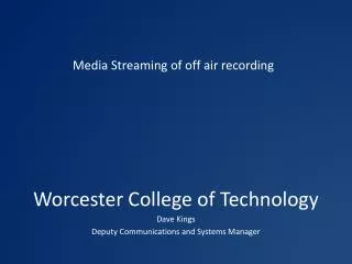 Worcester College of Technology