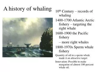 A history of whaling