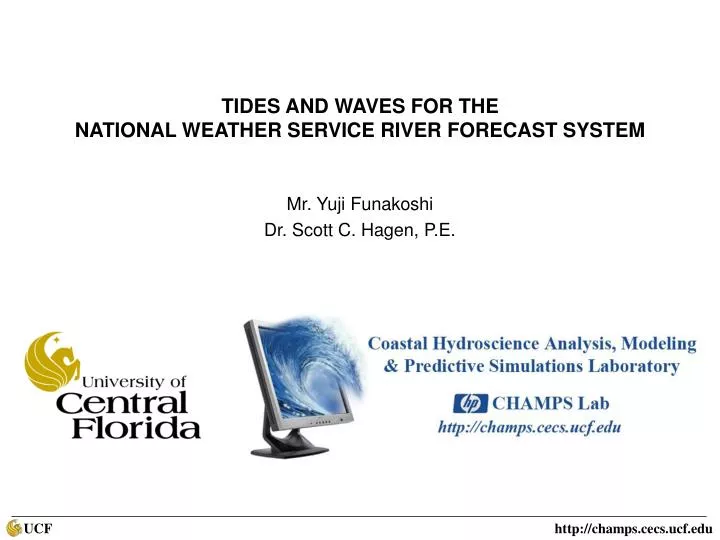 tides and waves for the national weather service river forecast system