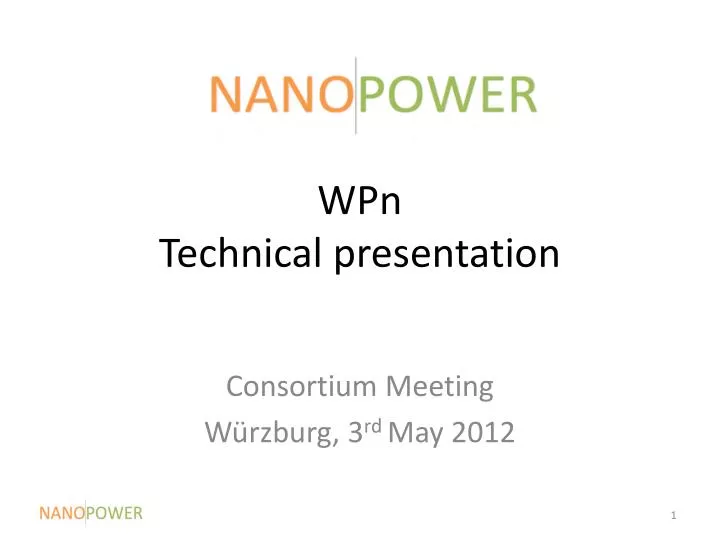 wpn technical presentation