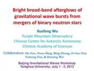 Bright broad-band afterglows of gravitational wave bursts from mergers of binary neutron stars