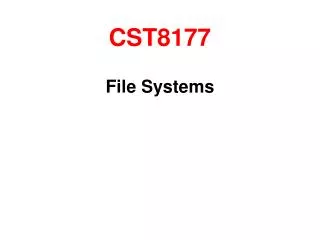cst8177 file systems
