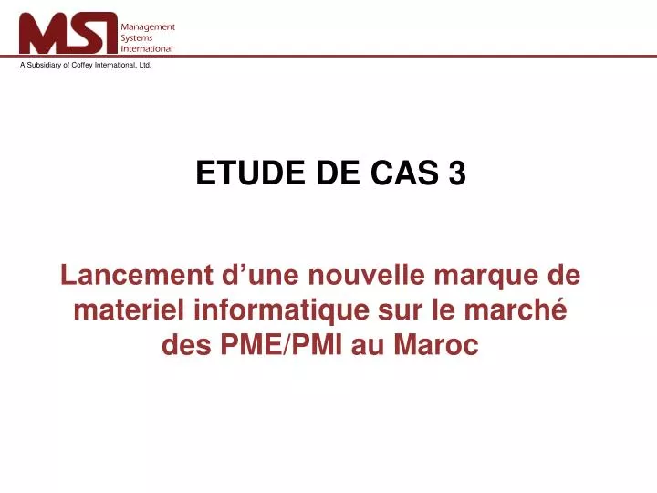 lancement d une nouvelle marque de materiel informatique sur le march des pme pmi au maroc