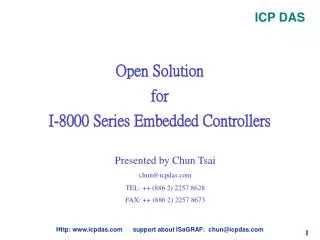 Open Solution for I-8000 Series Embedded Controllers