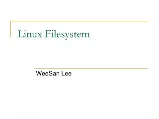 Linux Filesystem