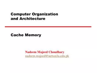 computer organization and architecture