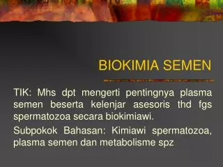 biokimia semen