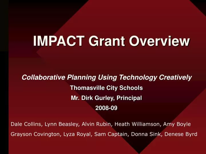 impact grant overview