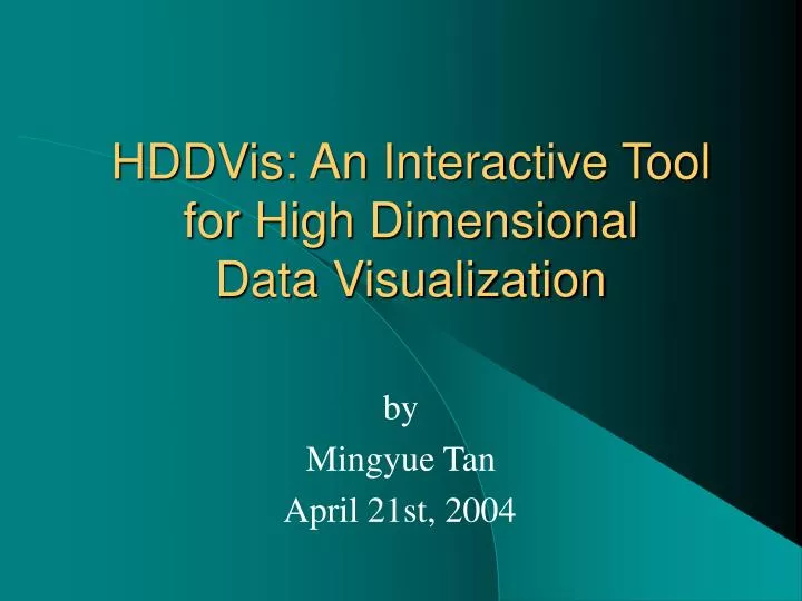 hddvis an interactive tool for high dimensional data visualization