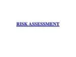 RISK ASSESSMENT - slide 1