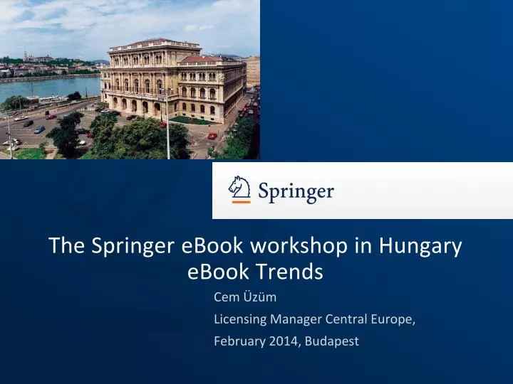 the springer ebook workshop in hungary ebook trends