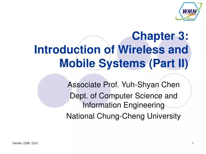 chapter 3 introduction of wireless and mobile systems part ii