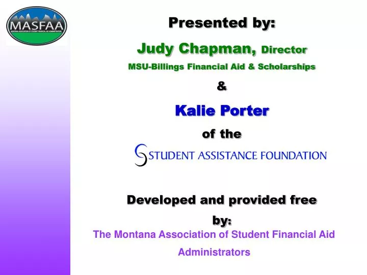the montana association of student financial aid administrators