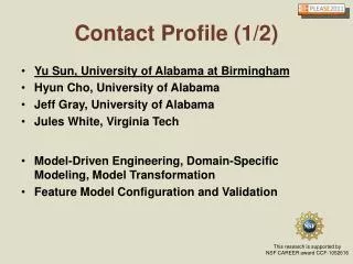 Contact Profile (1/2)