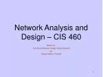 Network Analysis and Design – CIS 460 - slide 1