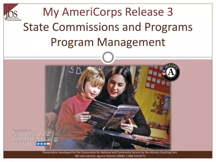 my americorps release 3 state commissions and programs program management