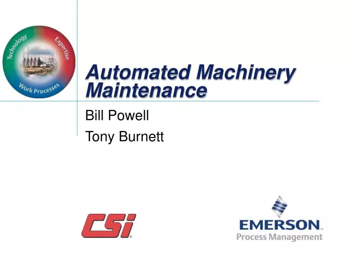 automated machinery maintenance