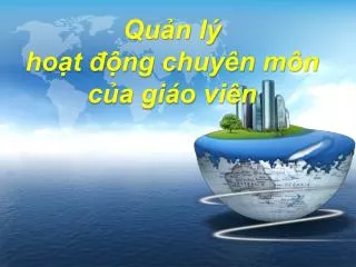 qu n l ho t ng chuy n m n c a gi o vi n