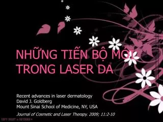nh ng ti n b m i trong laser da