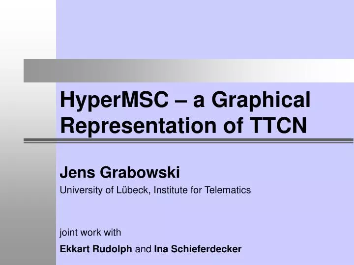 hypermsc a graphical representation of ttcn