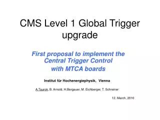 CMS Level 1 Global Trigger upgrade