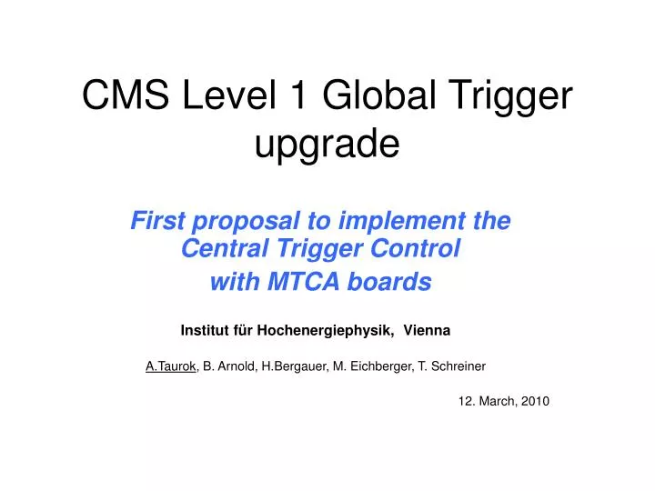 cms level 1 global trigger upgrade