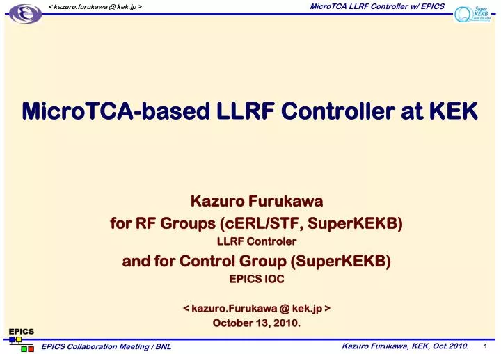 microtca based llrf controller at kek