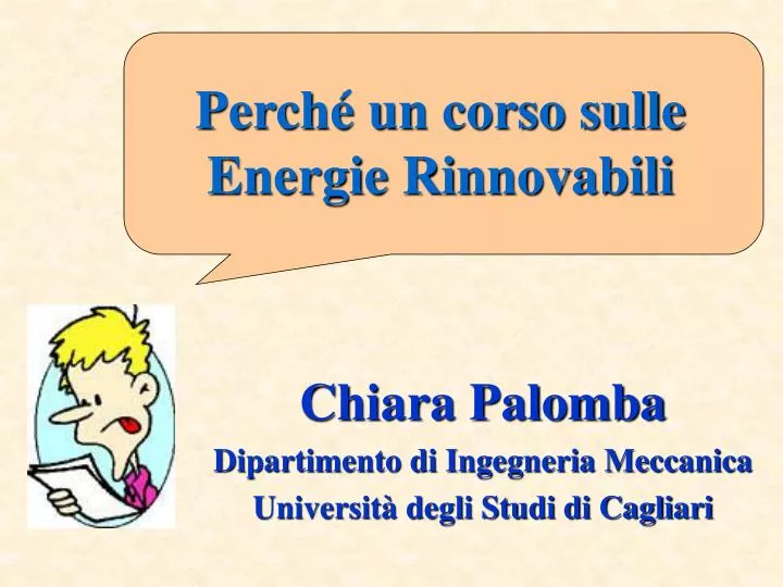 chiara palomba dipartimento di ingegneria meccanica universit degli studi di cagliari