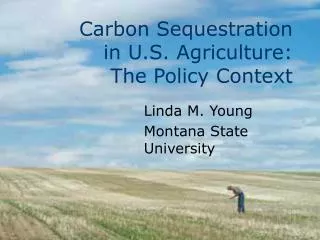 Carbon Sequestration in U.S. Agriculture: The Policy Context