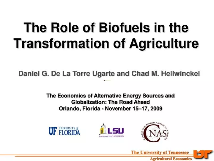 the role of biofuels in the transformation of agriculture