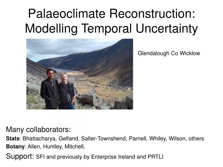 palaeoclimate reconstruction modelling temporal uncertainty