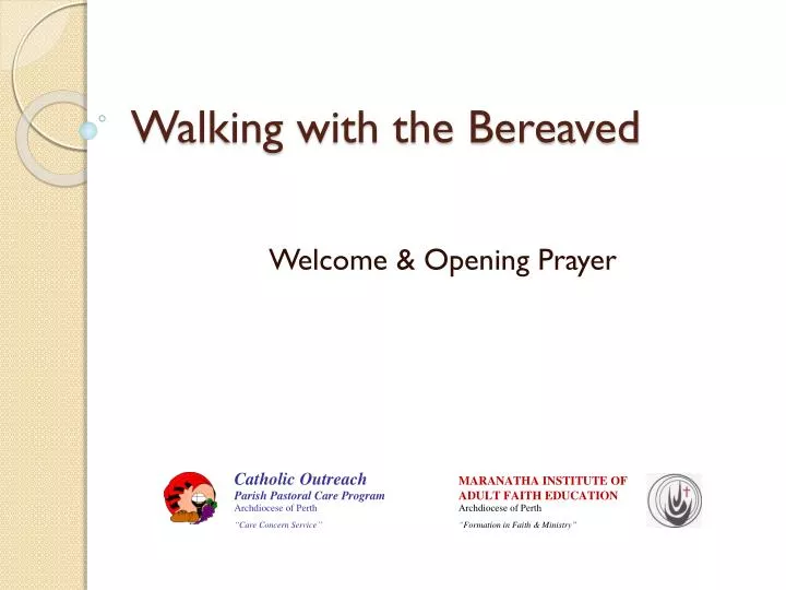 walking with the bereaved