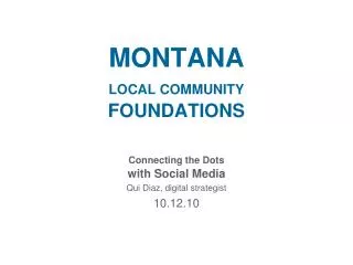 MONTANA LOCAL COMMUNITY FOUNDATIONS