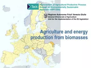 Agriculture and energy production from biomasses